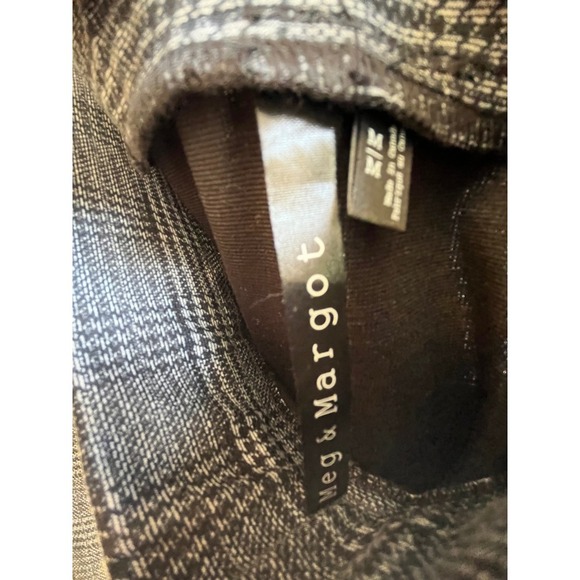 Meg & Margot Plaid Button Accent Career Pencil Skirt Gray Professional Academia - Picture 8 of 8